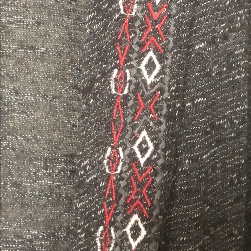 Gray open front hooded cardigan - Picture 2 of 3